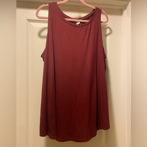 OLD NAVY, size 3X Plus, maroon colored sleeveless top.